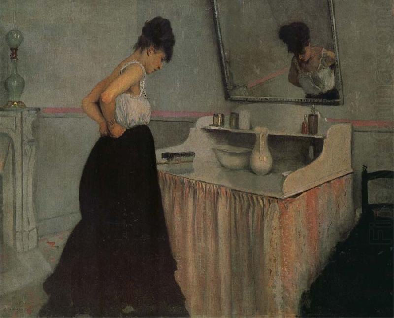 Gustave Caillebotte The fem in front of the toilet table china oil painting image